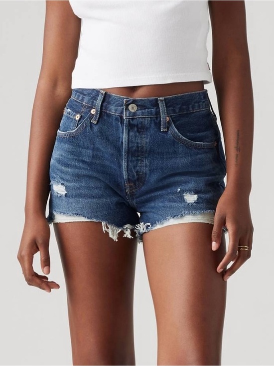 Levi's Pants - Levi’s 501 High Rise Distressed Denim Shorts Size 26